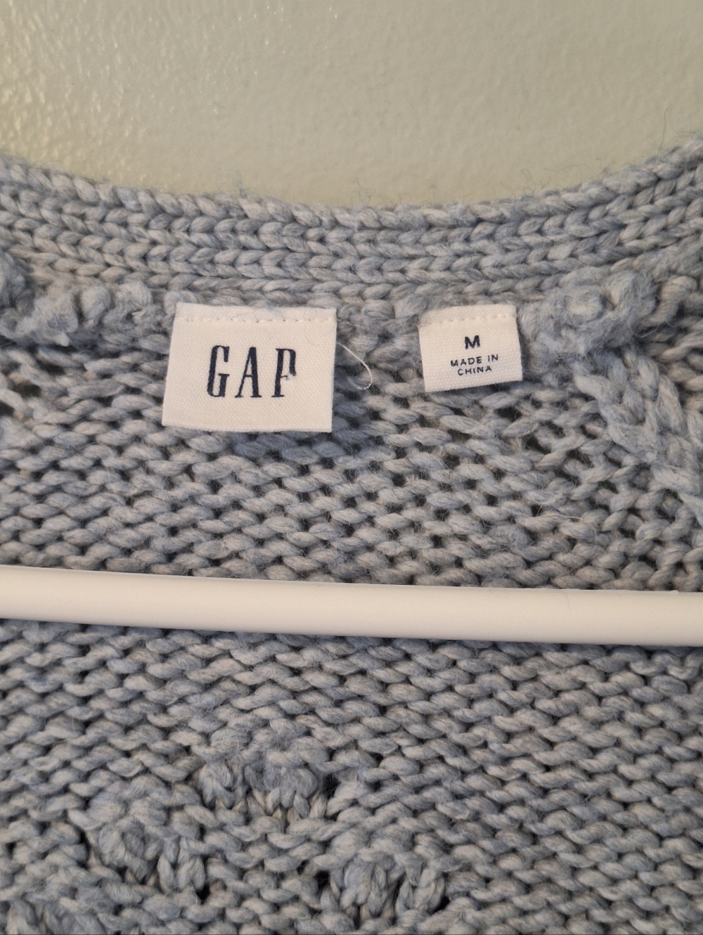 GAP Bobble Stitch Cardigan Wool Blend - M - Picture 7 of 10